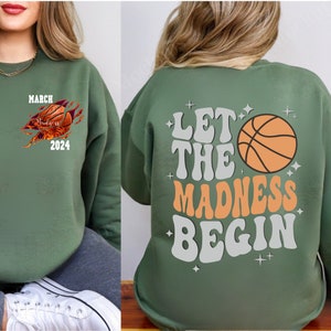 Let The Madness Begin Shirt, March 2024 Madness Shirt, Kids Basketball Shirt, Funny Basketball Shirt,College Basketball,Basketball Lover Tee zdjęcie 5