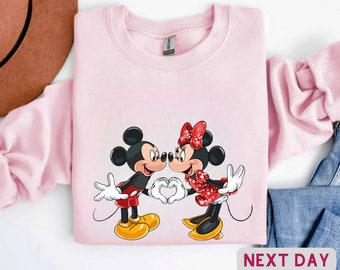 Valentijnsdag Disney Sweatshirt voor haar, Valentijnsdag Tshirt voor Disneyland, Disney Shirt voor Valentijnsdag, Disney Valentijnsdag Tee