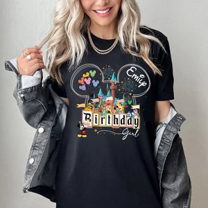 Custom Disney Birthday Girl Shirt, Customized Birthday Shirt, Gift for Birthday, Birthday Girl Sweatshirt, Disneyland Birthday, Gift For Her image 3