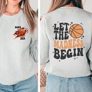 Let The Madness Begin Shirt, March 2024 Madness Shirt, Kids Basketball Shirt, Funny Basketball Shirt,College Basketball,Basketball Lover Tee zdjęcie 4