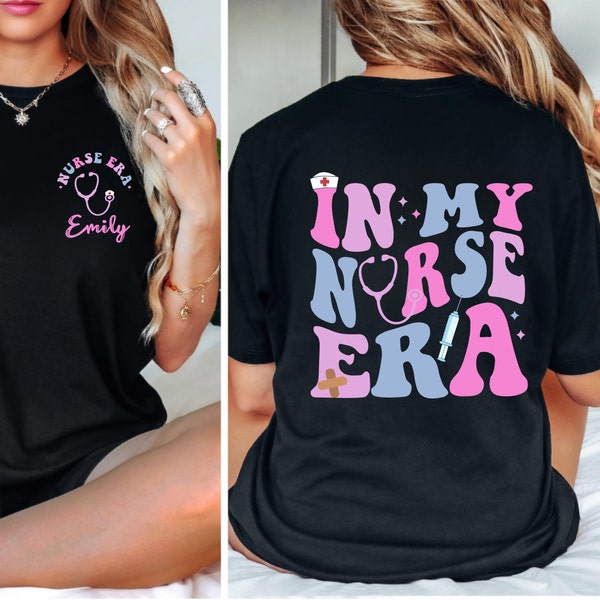 Camicia da infermiera personalizzata, Felpa nella mia era da infermiera, Regalo di laurea infermieristica, Camicia da infermiera personalizzata, Maglietta della scuola infermieristica, Regalo per l'infermiera