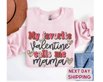 Mama Valentine Sweatshirt, Dames Valentijnsdag Shirt, Schattig Valentijn Sweatshirt, Dames Valentijnsdag Trui, Cadeau voor mama, Cadeau voor vrouw