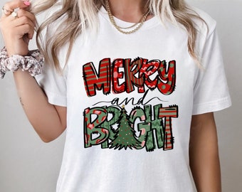 Merry Christmas Women Shirt, Cute Women's Christmas Sweatshirt, Christmas Gift Tshirt, Holiday Winter Shirt, Merry Christmas Tee