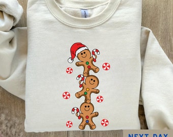 Gingerbread Christmas Family Sweatshirt, Cute Christmas Gingerbread Shirt, Family Matching Funny Xmas Sweatshirt, Christmas Gift Tee Shirt