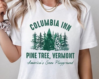 White Christmas Movie Sweatshirt, Columbia Inn Pine Tree Vermont Shirt, Winter Crewneck Sweatshirt, 90s Christmas Song Sweatshirt, Xmas Gift