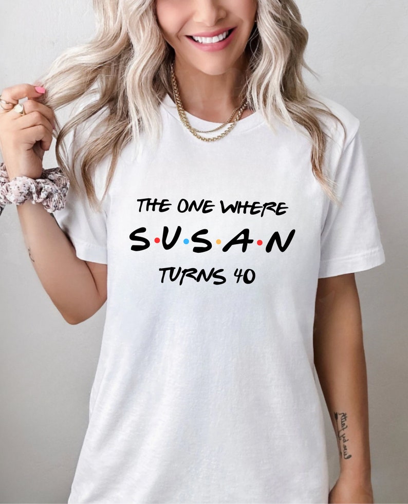 Custom The One Where Turns 30 40 50 Shirt, Personalized Birthday Shirt, Friends Birthday Shirt, Friends Theme Party Tee, 30th Birthday Shirt zdjęcie 2