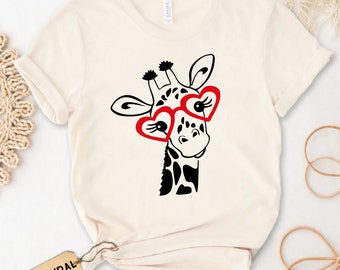 Valentine's Day Shirt, Giraffe Sweatshirt, Women Valentines Sweatshirt, Funny Valentine Gift, Cute Valentine Shirt, Animal Lover Shirt Gift