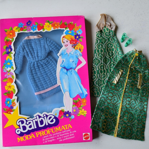 Set Superstar Barbie #9469 Brocade Shine + Moda Profumata Vintage 70s