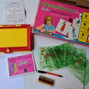 Vintage Barbie German Drawing Set &#39;Zeichenmeister Mode Zeichen Set&#39; 60s (?) Mattel