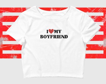 I Heart My Boyfriend Baby Tee Tshirt