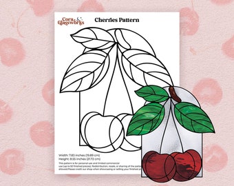 Intermediate Cherry Stained Glass Pattern with SVG