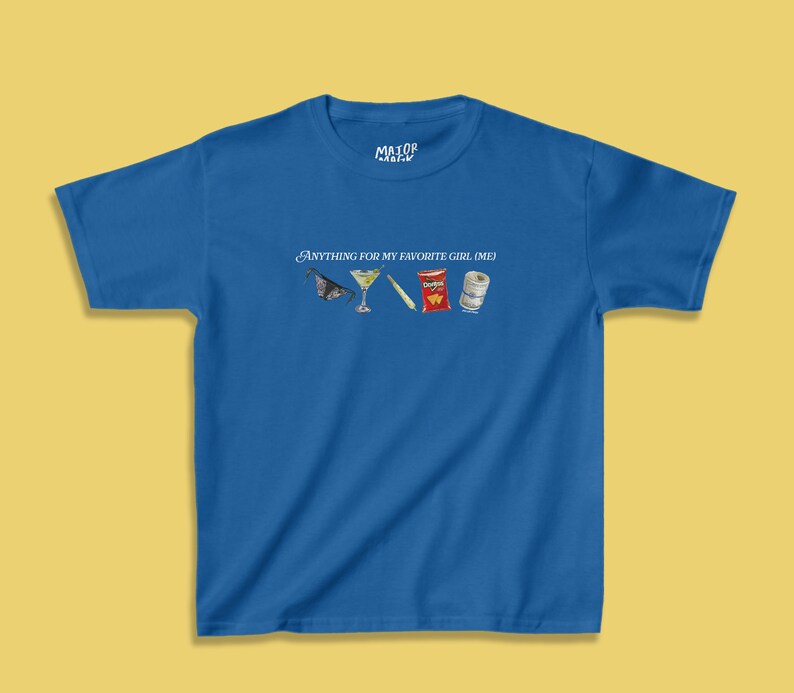 Anything for My Favorite Girl Baby Tee, Women's Fitted Tee, Y2K Shirt