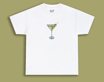 Martini Glass Tshirt, Martini Print Shirt, Dirty Martini Tee, Martini Glass, Martini Tshirt, Martini Cocktail Tee