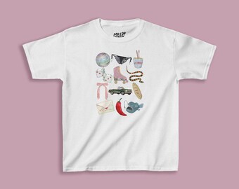 IT GIRL Baby Tee, Artsy Baby Tee, Baby Tee with Disco Ball, Cowboy Tshirt, Mushroom Shirt, Y2K Baby Tee, It Girl