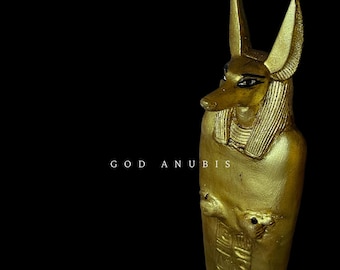 Rare Stone Anubis Statue: Egyptian God Statuette