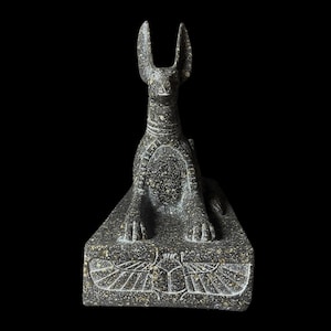 Large Jackal God Anubis statue made in Egypt, Egyptian Anubis sculpture.