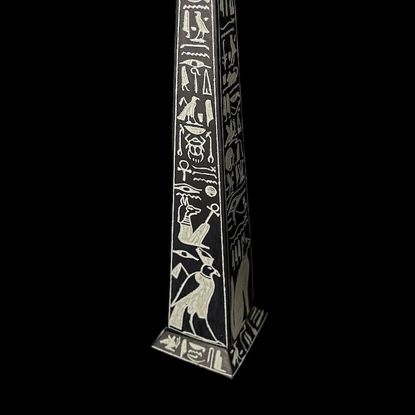 Egyptian Obelisk with Ancient Hieroglyphics, Egyptian style Obelisk for Sale, customized inscriptions are available.