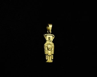 Goddess Hathor Amulet - Hathor pendant necklace with Djed pillar- Spiritual Protection & Empowerment - Hathor pendant necklace.