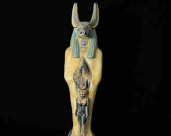 Basalt Stone Egyptian God Anubis Statue
