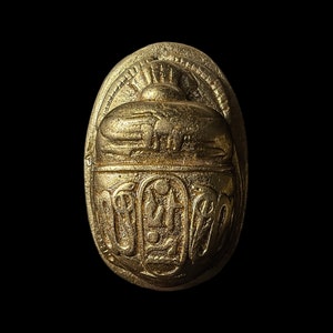Aegyptischer Skarabäus, der dekorative Glückskarabäus im alten Ägypten, Skarabäuskäfersymbol