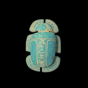 Aegyptischer Skarabäus, der dekorative Glückskarabäus im alten Ägypten, Skarabäuskäfersymbol