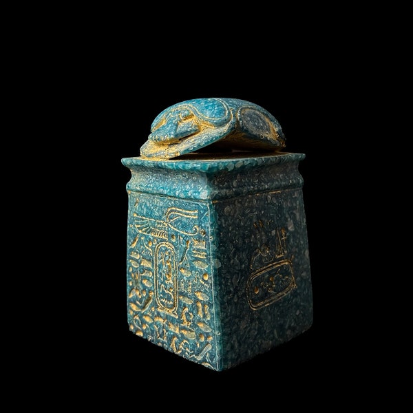 Scarabée - Authentique réplique de l'Égypte ancienne avec hiéroglyphes, parfaite pour une décoration intérieure ou une collection, idéale pour les amateurs d'archéologie