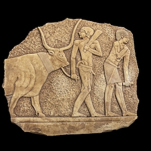 Ancient Egyptian Agriculture scene, Egyptian farming relief , Egyptian decor relief