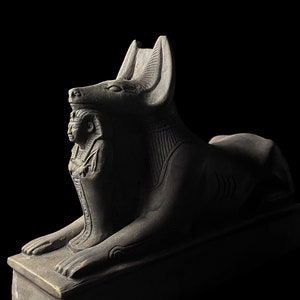 Egyptian God Anubis statue, Egyptian jackal statue, Anubis collectible, Egyptian mythology statue, Anubis figurine.