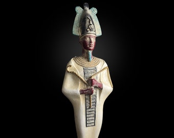 Egyptian statue of God Osiris, Unique Statuette for the Egyptian God Osiris