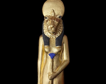 Egyptian Goddess Sekhmet statue, Sekhmet Goddess Statuette made in Egypt