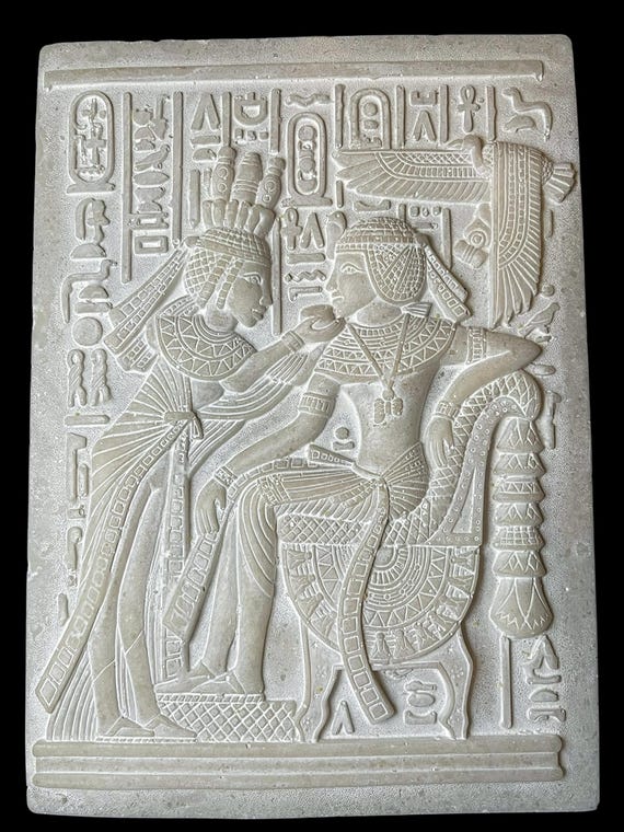 アラバスター製エジプト美術レリーフ：古代神話の室内装飾 - Etsy 日本