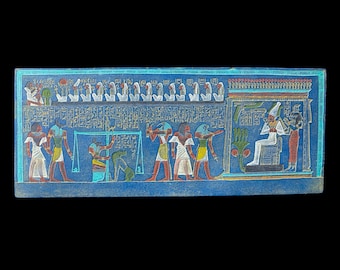 古代エジプトの石板「アヌビスの審判」死者の日の壁面レリーフ - Etsy 日本