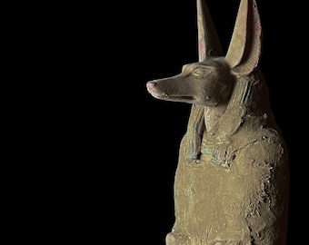 Basalt Stone Anubis Statue: Egyptian God of Afterlife