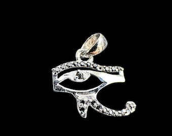 Sterling Silver Eye of Horus Pendant: Ancient Egyptian Amulet