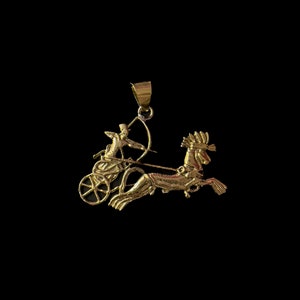 Ramses II fighting in a chariot at the Battle of Kadesh Necklace, Battle of Kadesh amulet, Historic Scene amulet