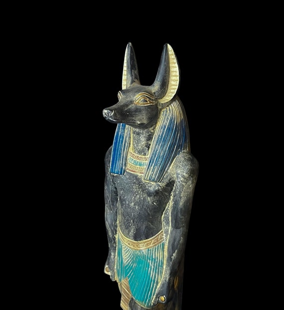 Handmade Anubis Statue - Egyptian God of the Dead - Black Basalt Handmade Anubis Statue - Egyptian God of the Dead - Black Basalt