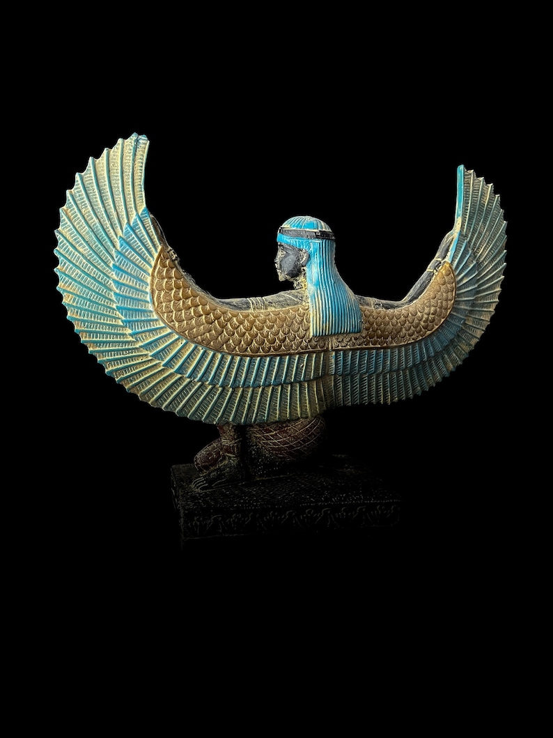 Estatua vintage de la diosa egipcia Isis, decoración única imagen 1