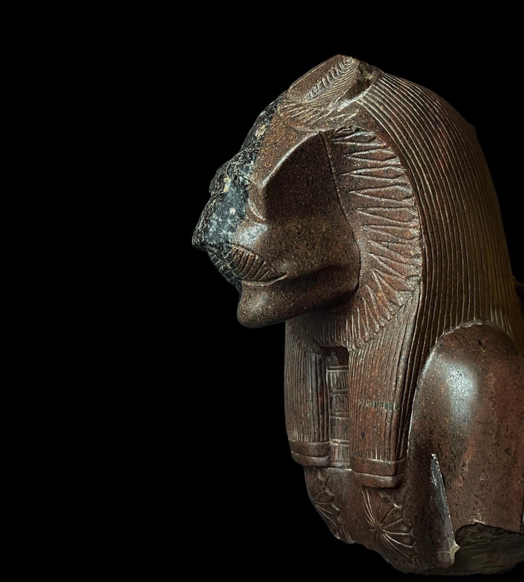 Large Goddess Sekhmet Statue Made in Egypt From Rare Granite Stone - Etsy