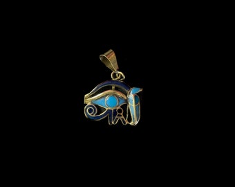 Eye of Horus amulet from Ancient Egypt, Eye of Horus / Eye of RA pendant necklace made from Brass
