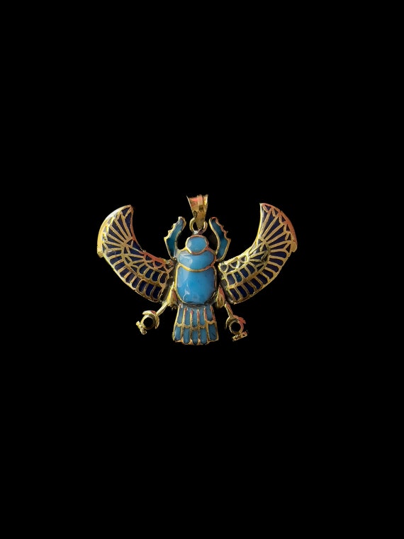 エジプトのスカラベ ペンダント ネックレス。古代エジプトの装飾的な