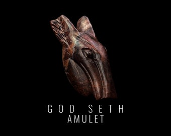 God Seth Amulet, Amulet for God Seth, Egyptian God Seth Statuette. God Set, the God of Chaos, God Osiris Brother.