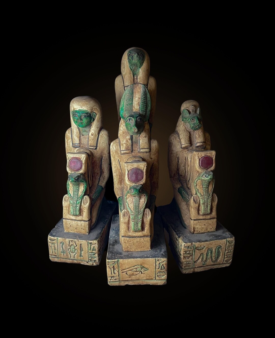 Ancient Egyptian Canopic Jars Figures - Sons of Horus Figurines - God ...
