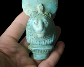 Statua della dea leone egizia Sekhmet - Realizzata in Egitto