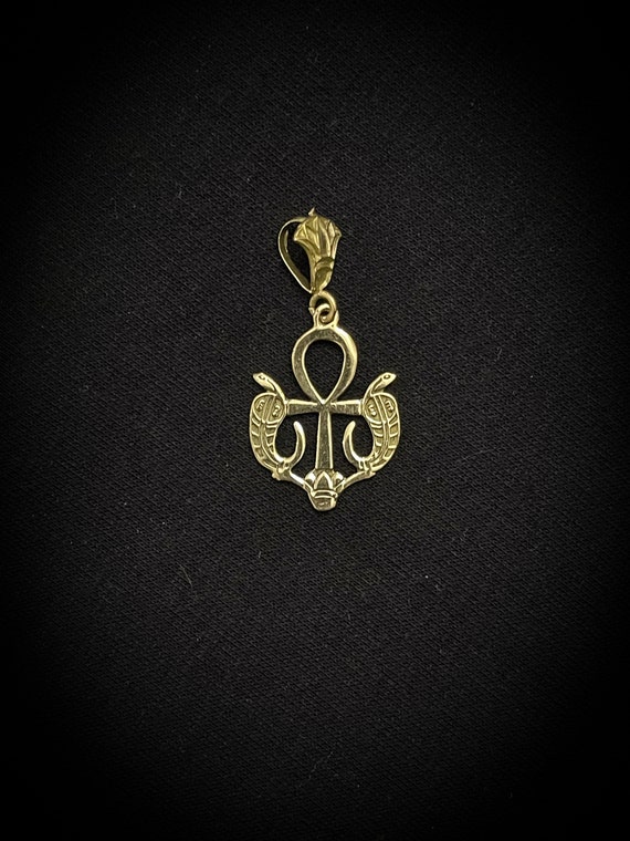 mighty uraeus cobra pendant Necklace with cross K… - image 2