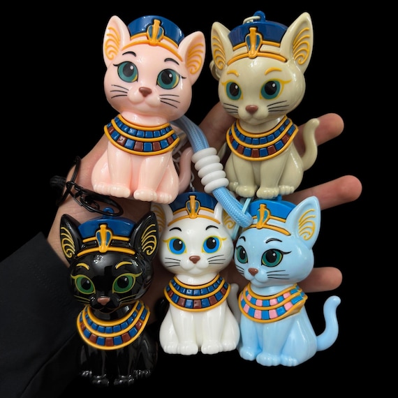 Ancient Egyptian Goddess Bastet bag charm, pharaonic cat key chain cover.