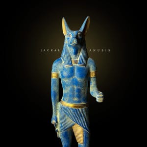 Schakal Gott Anubis Statue aus Ägypten, ägyptische Anubis Skulptur.