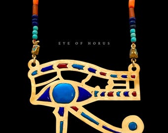 Eye of Horus Pendant Necklace - Ancient Egyptian Pectoral