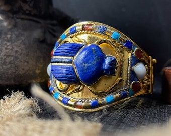 Tutankhamun&#39;s Scarab Bracelet, Bracelet for King Tutankhamun, Tutankhamun&#39;s Bracelet with Scarab