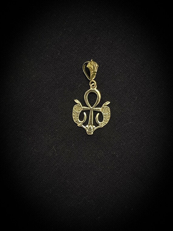 mighty uraeus cobra pendant Necklace with cross K… - image 3