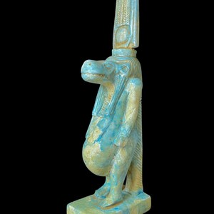 Egyptian goddess Taweret statue symbol, Goddess Taweret ( Sobek crocodile), Egyptian Antiques, ancient Egyptian hippo goddess